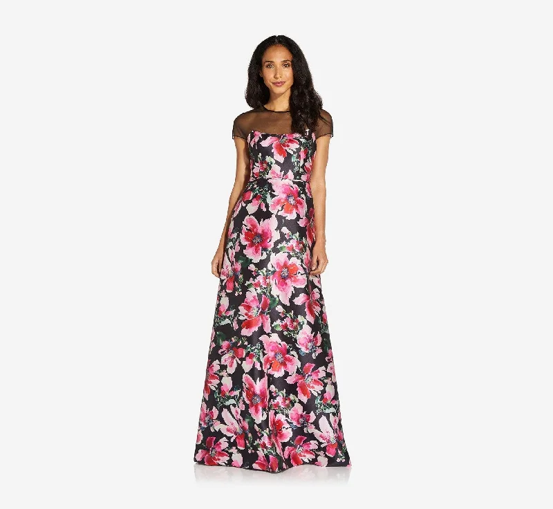 Adrianna Papell AP1E207836 Long Floral Formal Dress