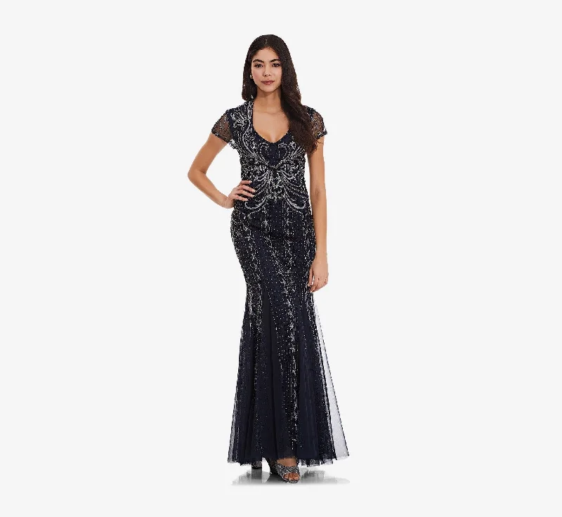 Adrianna Papell AP1E207147 Long Formal Beaded Dress