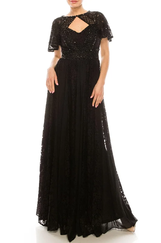 Aidan Mattox Long Formal Beaded Dress MD1E204601