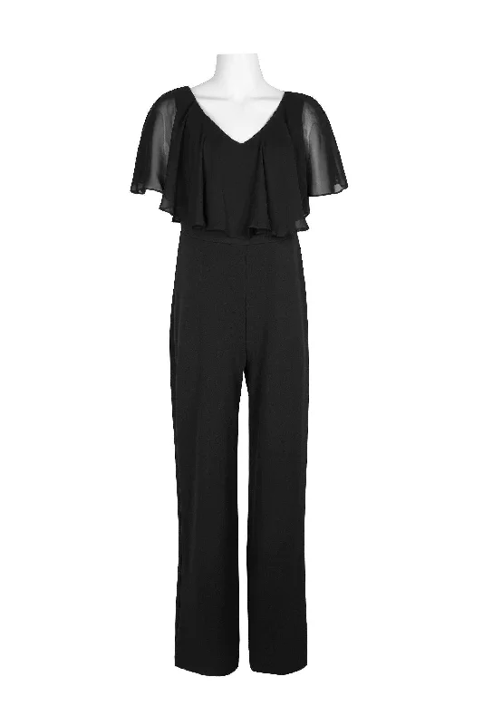 Connected Apparel Formal Cape Sleeve Jumpsuit