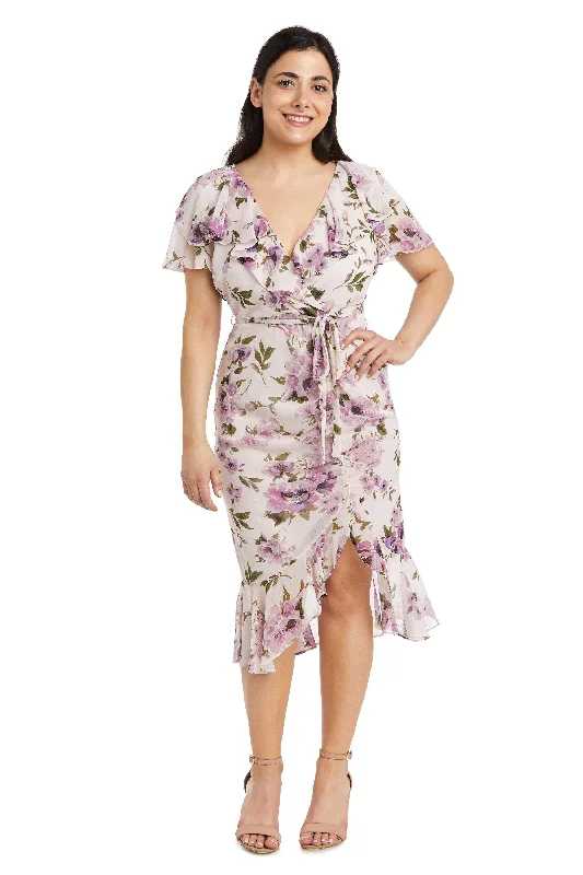 R&M Richards High Low Chiffon Petite Dress Sale