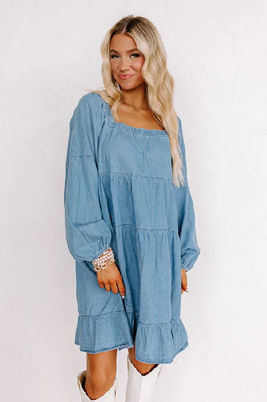 Easy To Style Chambray Mini Dress