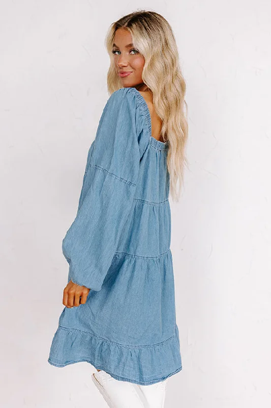 Easy To Style Chambray Mini Dress