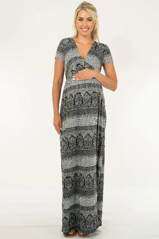 Faux Wrap Maternity Dress