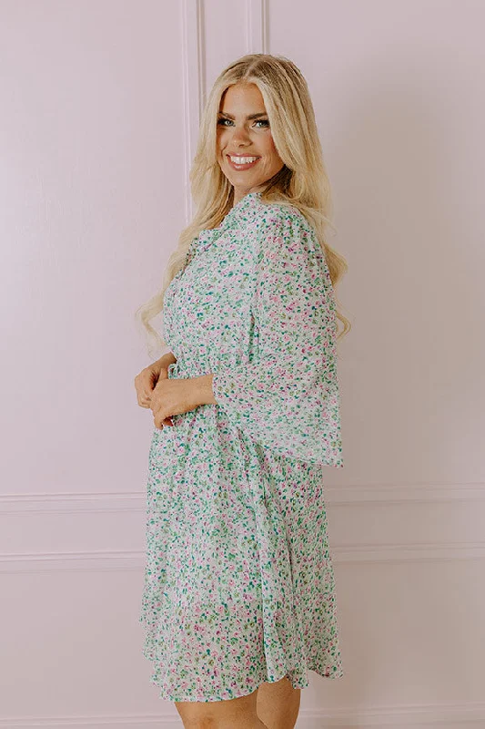 Headed Down Memory Lane Dress In Mint Curves