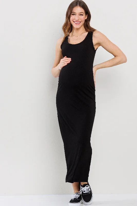 Tank Round Neck Maternity Maxi Dress