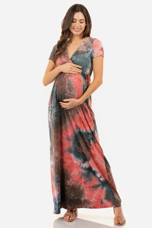 Women's Faux Wrap Maternity Dress