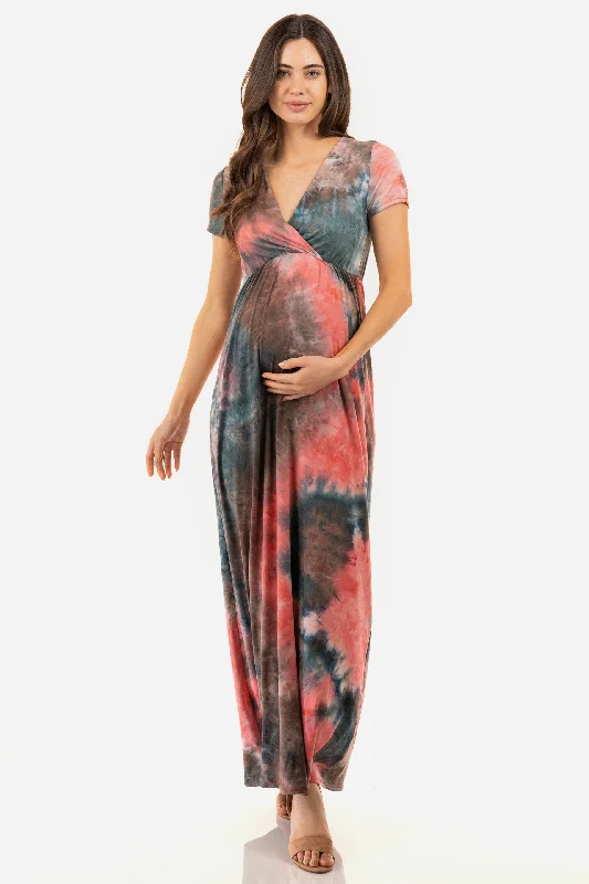 Women's Faux Wrap Maternity Dress