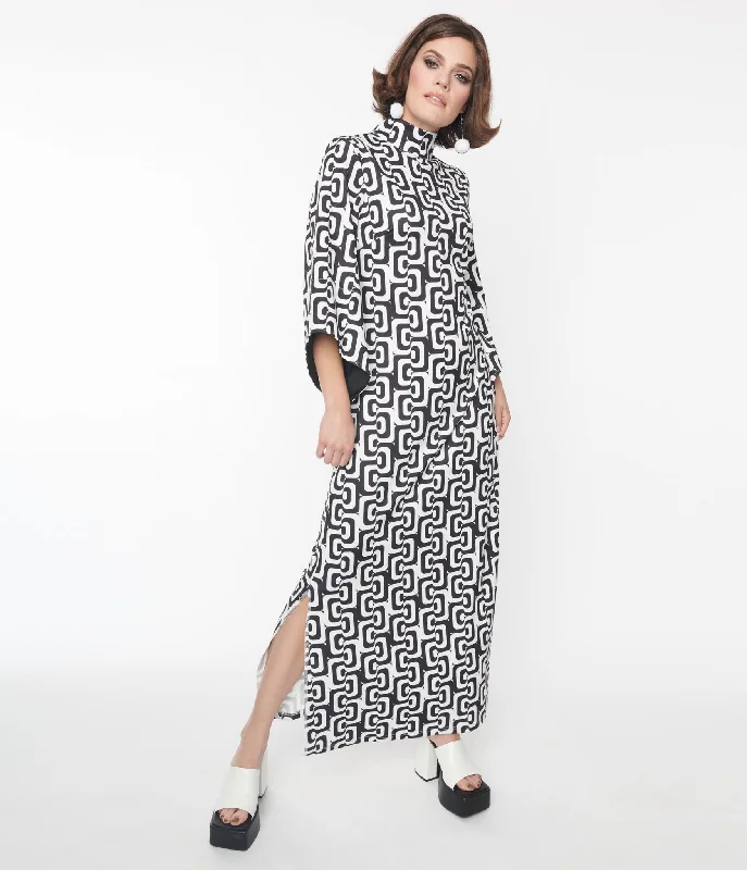 Black & White Mod About You Maxi Dress