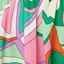 Smak Parlour 1970s Green & Pink Psychedelic Floral Halter Maxi Dress