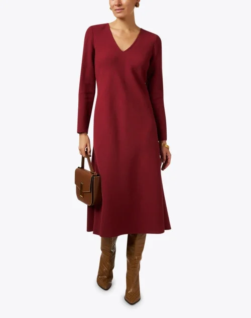 Burgundy Wool Dress