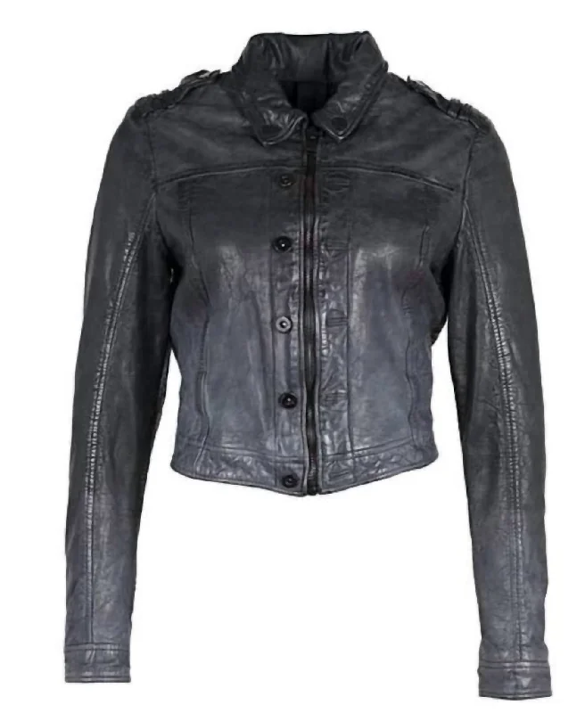 Faira Leather Jacket In Black