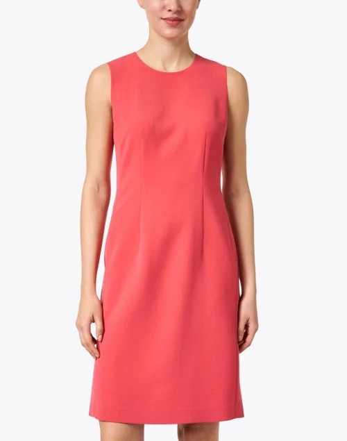 Harpson Coral Pink Crepe Dress