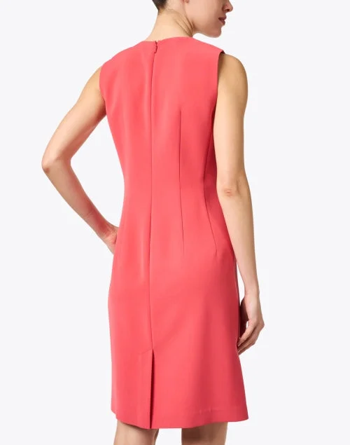 Harpson Coral Pink Crepe Dress