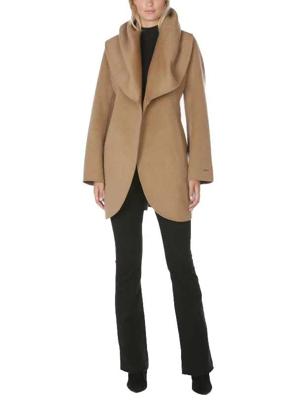 Marilyn Womens Wool Blend Winter Wrap Coat