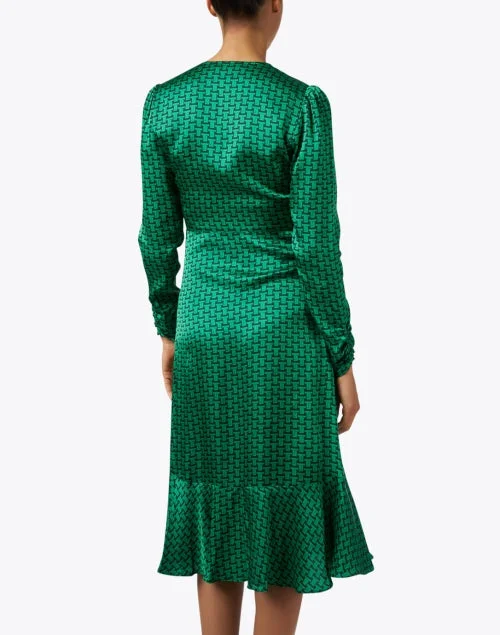 Reine Green Print Dress