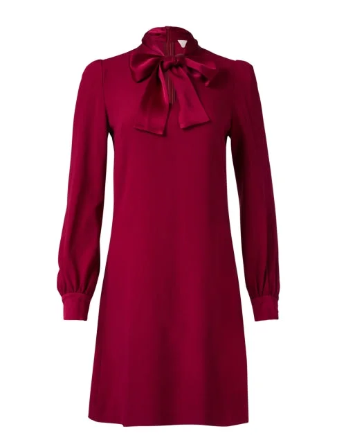 Rose Red Crepe Dress