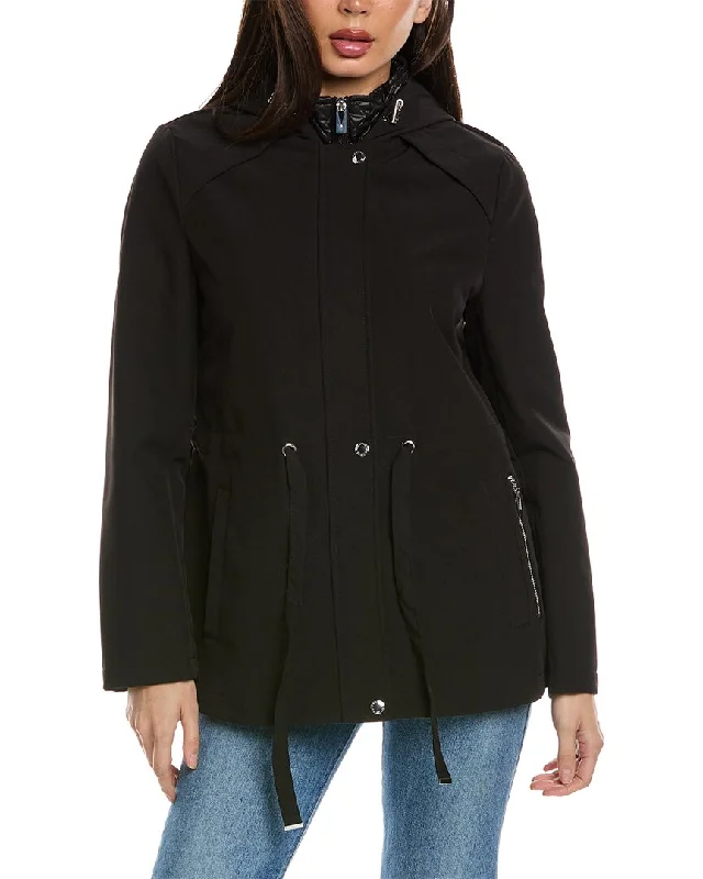 Via Spiga Cinch Waist Softshell Coat