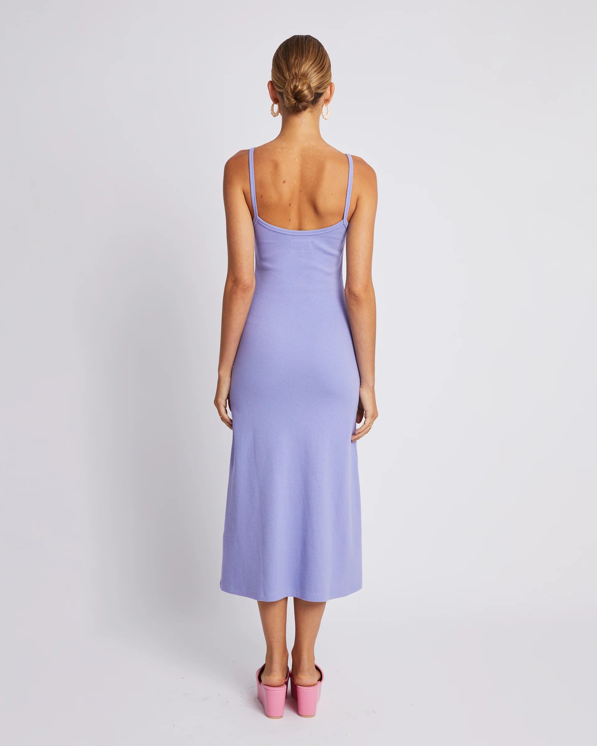 A LINE MIDI DRESS - LILAC