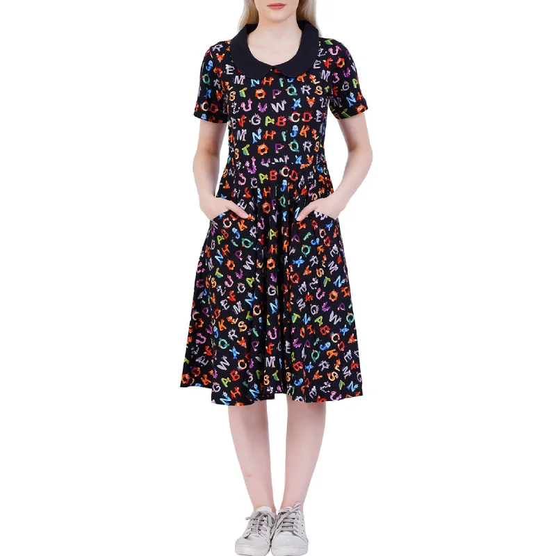 Animal Alphabet Collared Twirl Dress