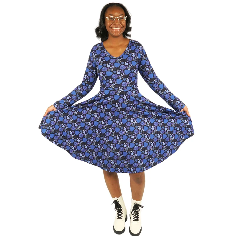 Diatom Dream Long Sleeves Twirl Dress