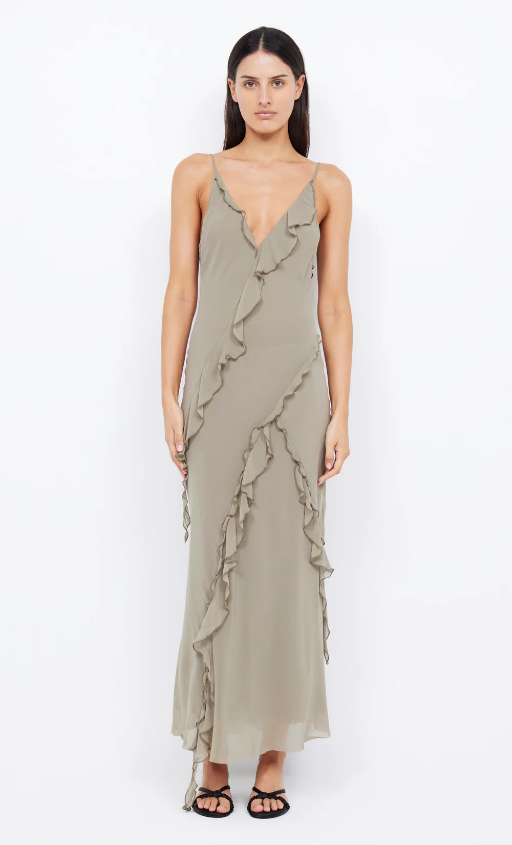 GABRIEL FRILL MAXI DRESS