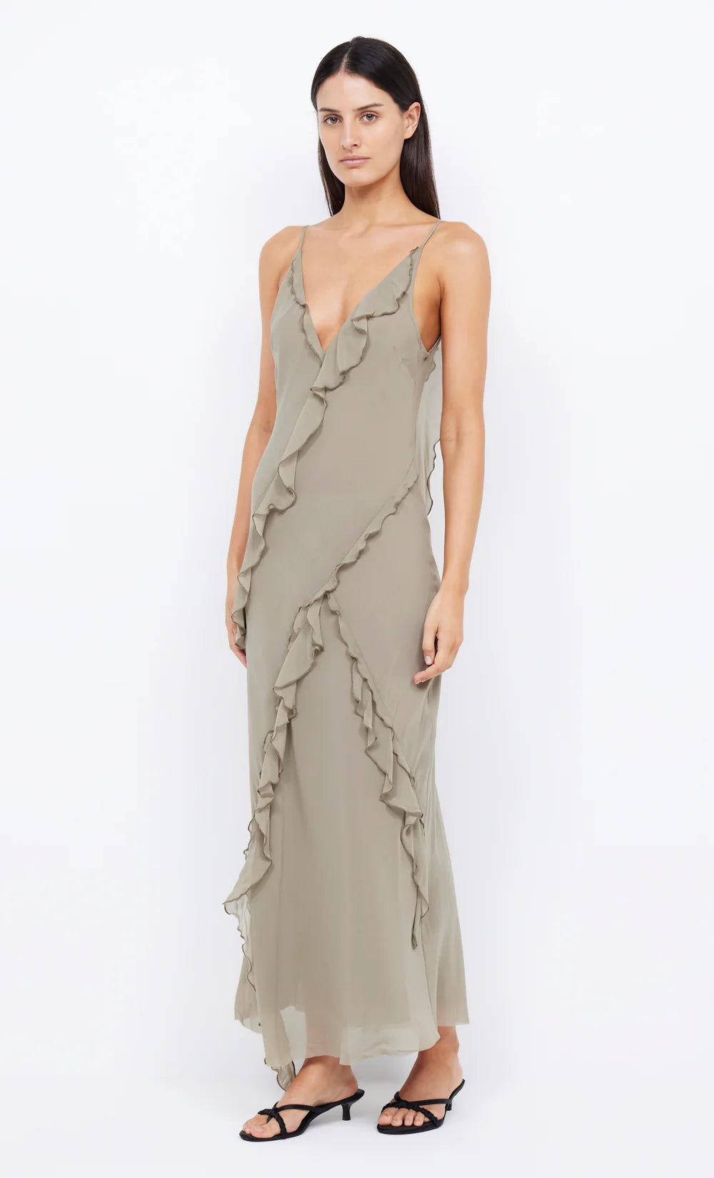 GABRIEL FRILL MAXI DRESS