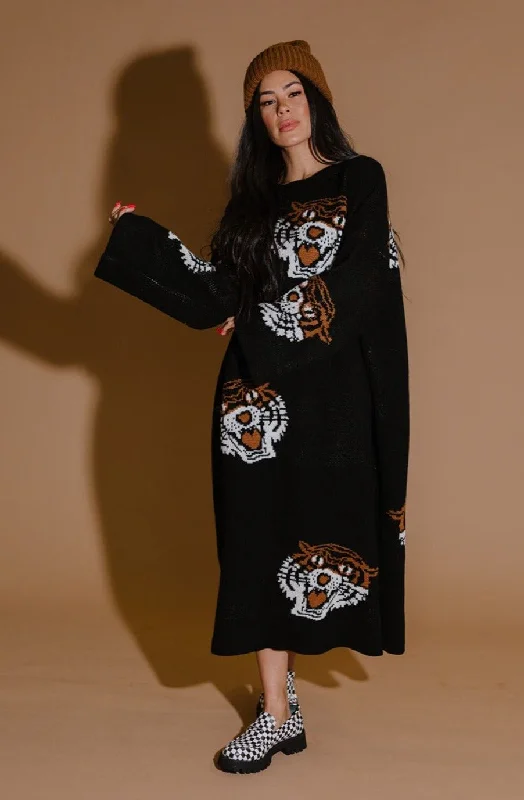 Literally Limitless Oversized Knit Dress in Tigress *RESTOCKED*