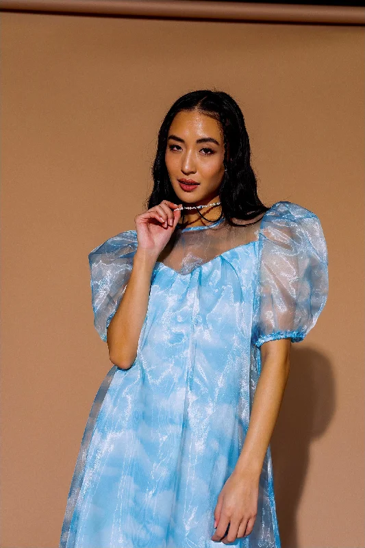 Star Energy Organza Dress in Cloud Nine