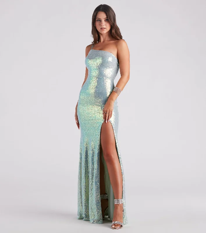 Layla Sequin One-Shoulder Formal Dress