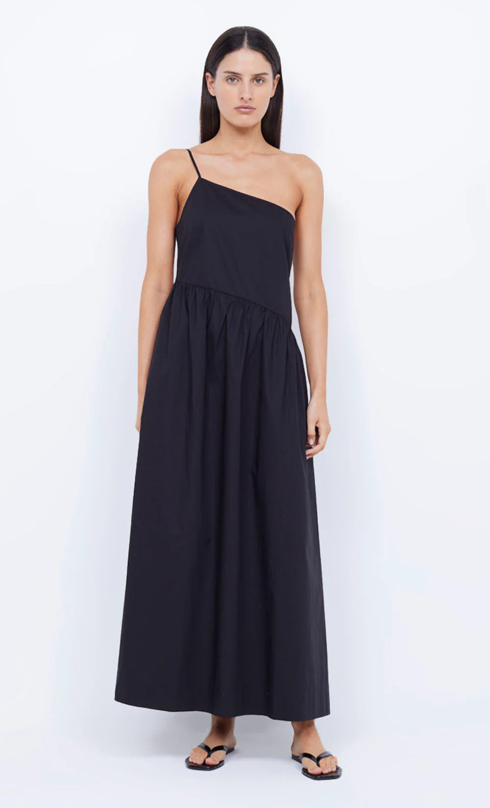 LENNOX ONE SHOULDER MAXI DRESS- BLACK