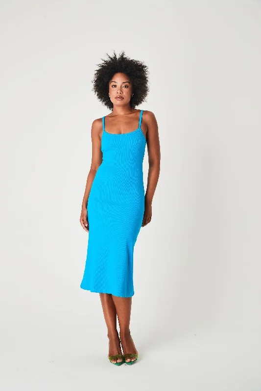 A Line Dress- Azure