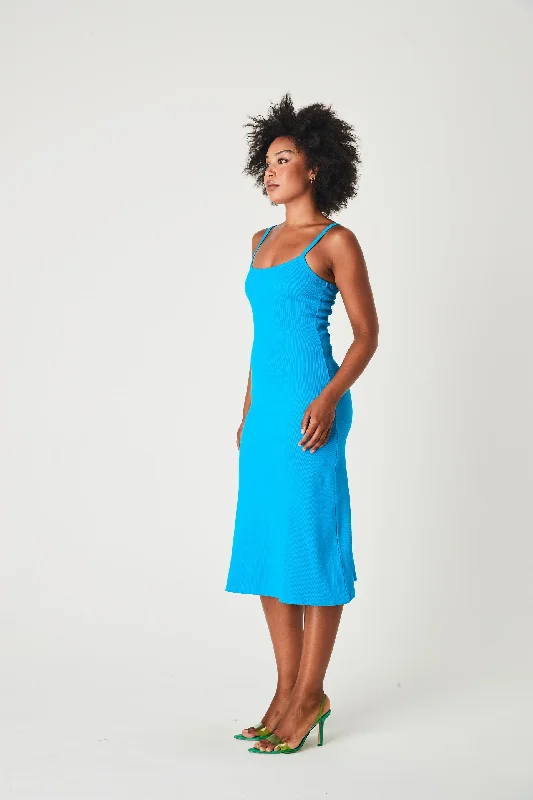 A Line Dress- Azure