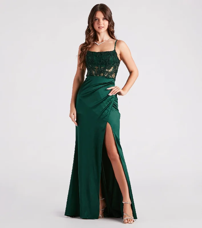 Mikayla Formal Lace Sequin Mermaid Dress