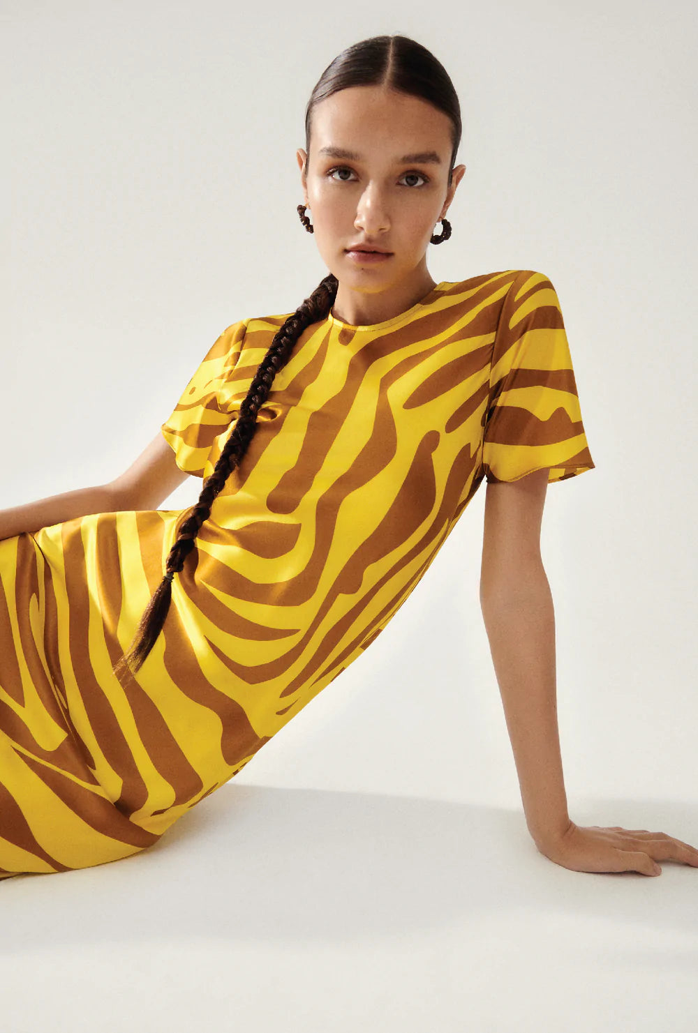 Short Sleeve Bias Dress Tiger Matisse