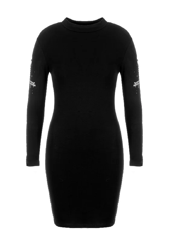 SKULTRO MOCK NECK BODYCON DRESS