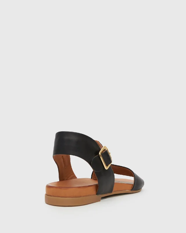 FLIGHT Leather Flat Sandals