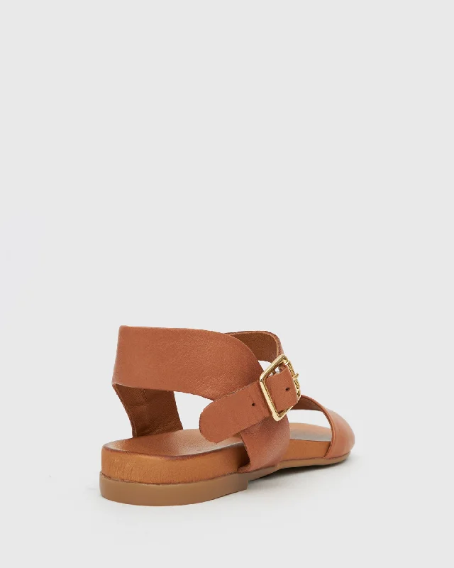 FLIGHT Leather Flat Sandals