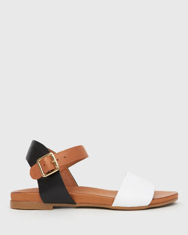 FLIGHT Leather Flat Sandals