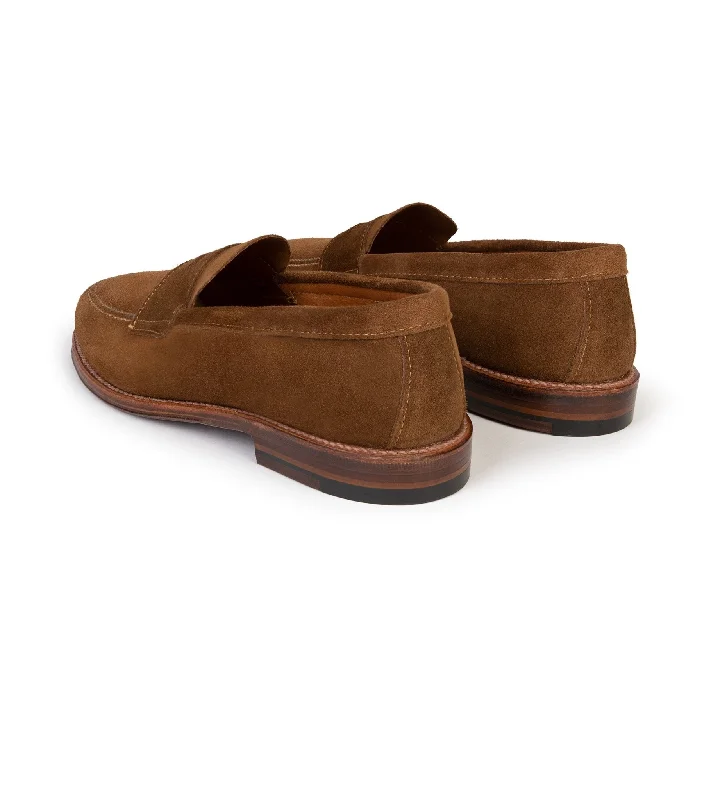 Alden Unlined Suede Penny Loafer: Snuff 5735F