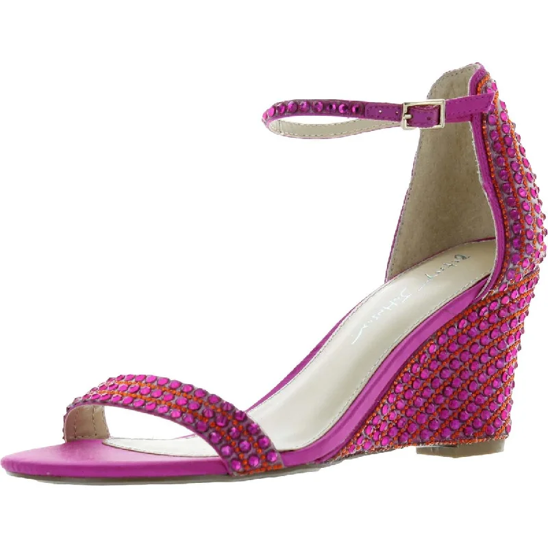 Betsey Johnson Womens Debie Embellished Heel Sandals