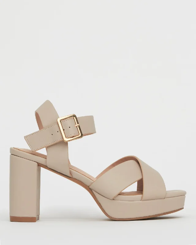 BURROW Block Heel Platform Sandals