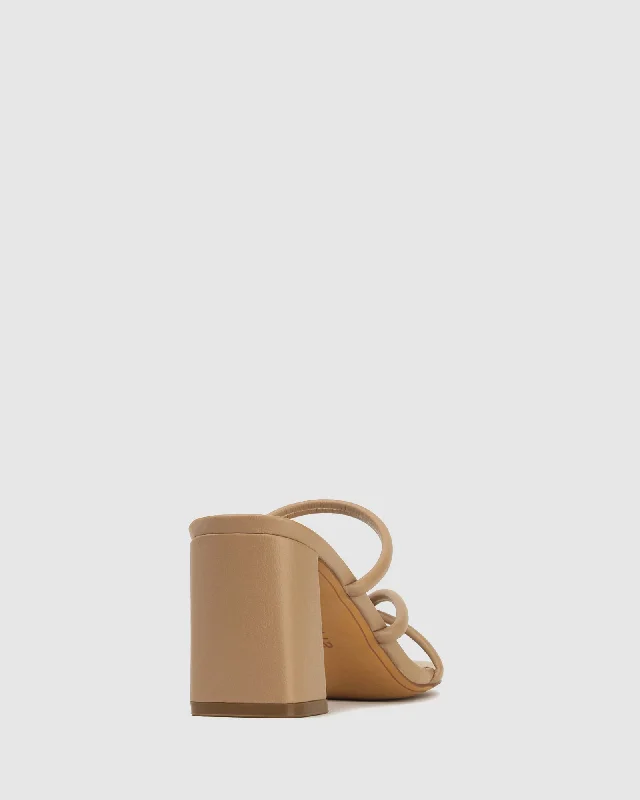 LOLA Square Toe Strappy Mules