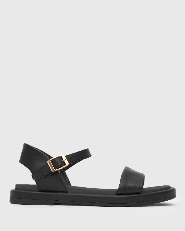 BODIE Ankle Strap Flat Sandals