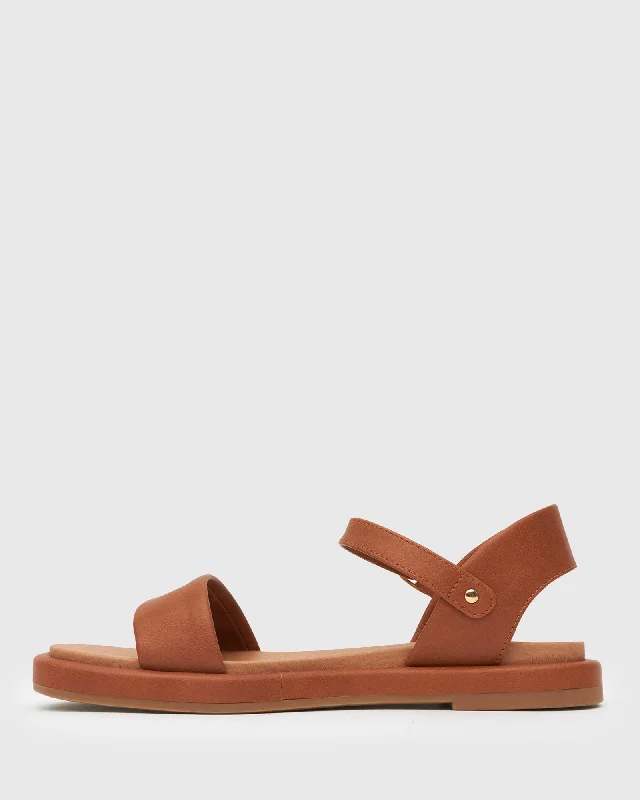 BODIE Ankle Strap Flat Sandals