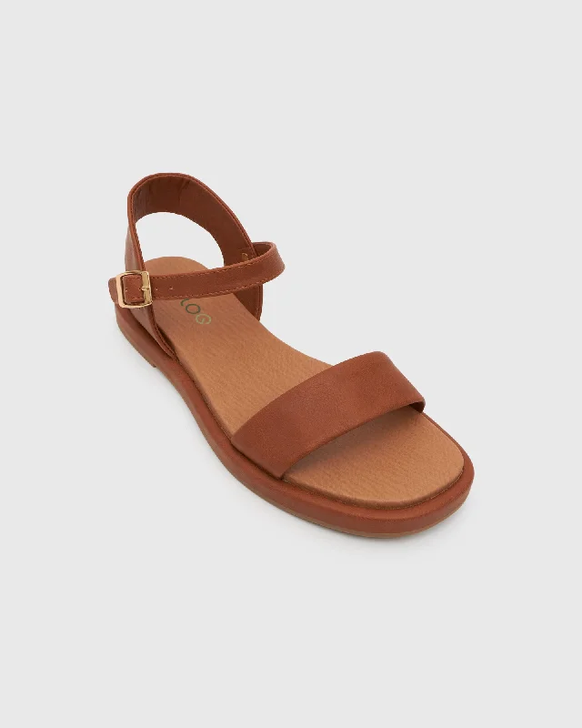 BODIE Ankle Strap Flat Sandals