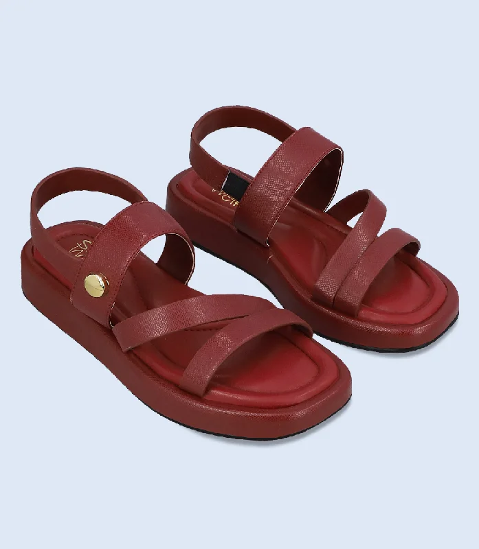 BW6308-MAROON-Women Comfort Sandal