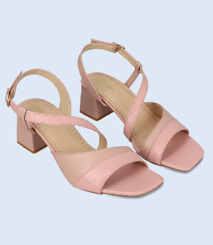 BW9378-PINK-Women Sandal Heel