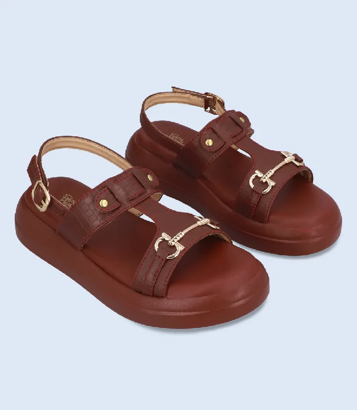 BW9970-MAROON-Women Comfort Sandal