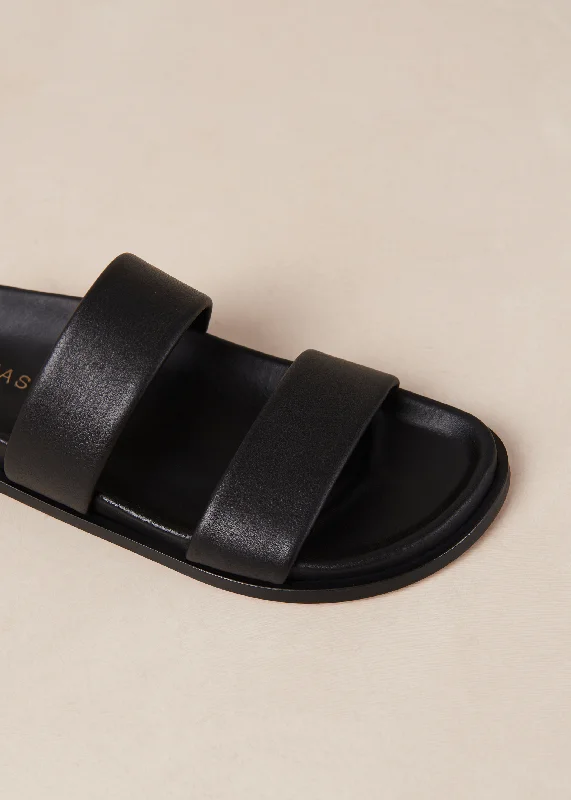 Calypso Black Leather Sandals